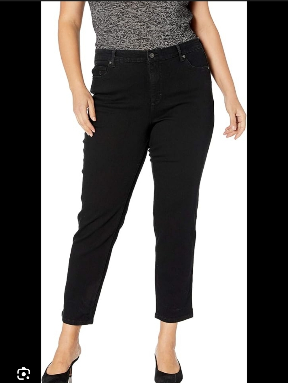 Gloria Vanderbilt Black Ankle Jeans - Slim Cropped Fit